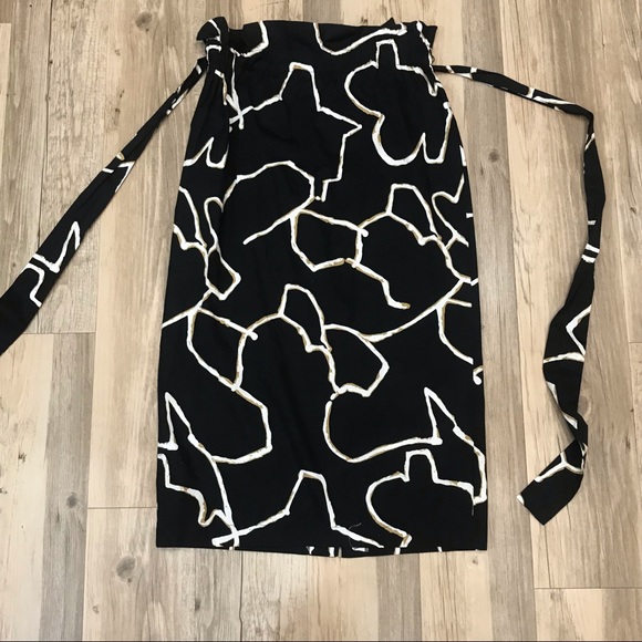 Who what wear black high waist pencil skirt tie sz XS - Picture 3 of 6